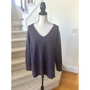 Athleta Hanover Merino Wool Blend Dusty Plum Purple Sweater